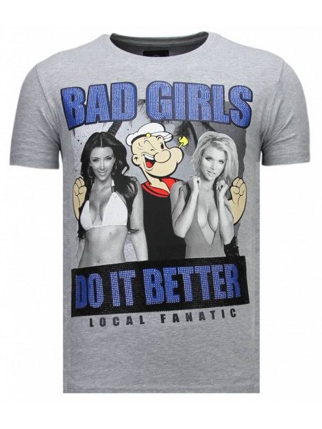 Local Fanatic Bad girls do it better rhinestone t-shirt 13-6210G large