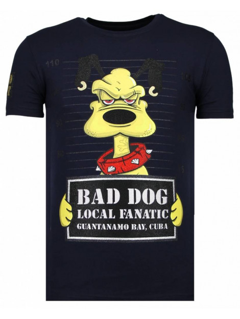 Local Fanatic Bad dog rhinestone t-shirt 13-6207N large