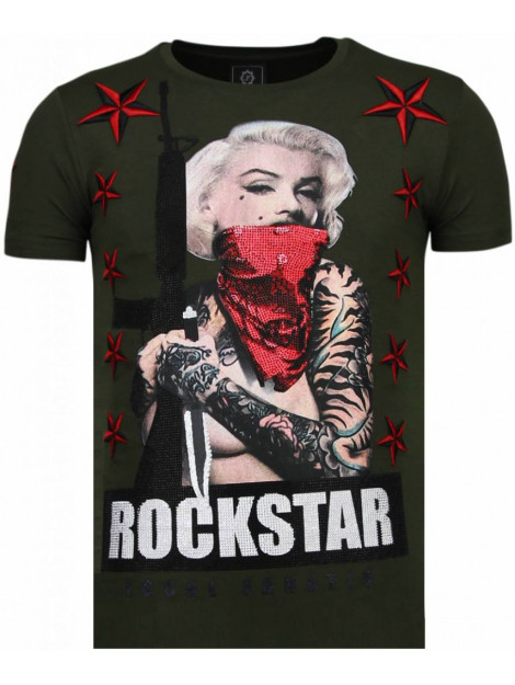 Local Fanatic Marilyn rockstar rhinestone t-shirt 6005G large