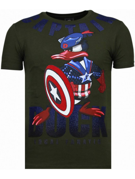 Local Fanatic Captain duck rhinestone t-shirt 6007G large