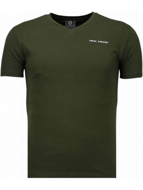 Local Fanatic Basic v neck t-shirt 5799G large