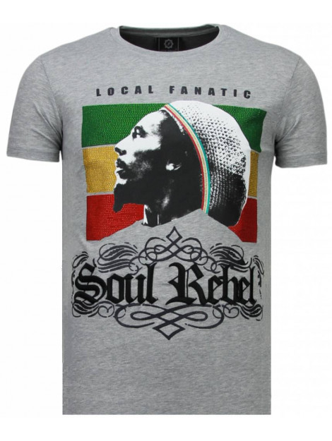 Local Fanatic Soul rebel bob rhinestone t-shirt 5778G large