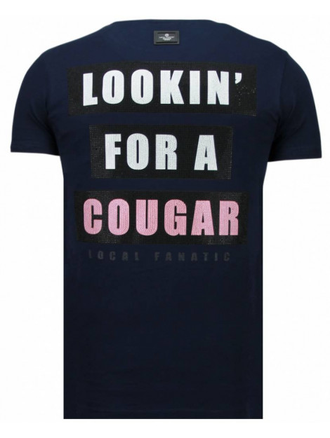 Local Fanatic Panther for a cougar rhinestone t-shirt 5780B large