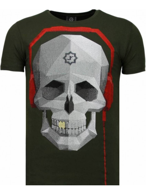 Local Fanatic Skull bring the beat rhinestone t-shirt 5779G large