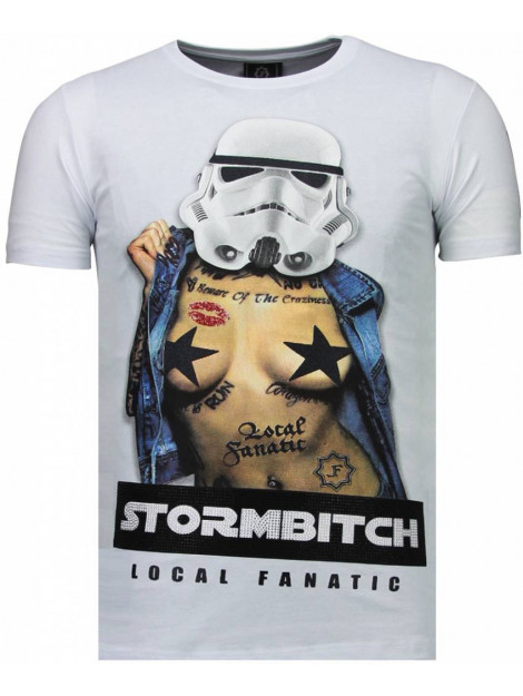 Local Fanatic Stormbitch rhinestone t-shirt 5770W large