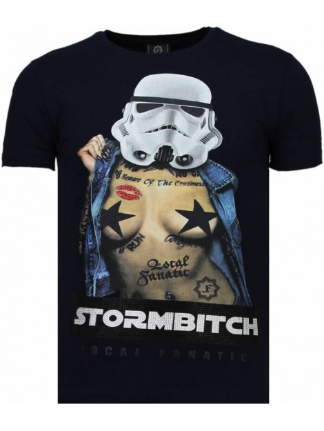 Local Fanatic Stormbitch rhinestone t-shirt 5770N large