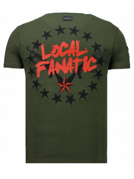 Local Fanatic Bad boys pinscher rhinestone t-shirt 5774G large