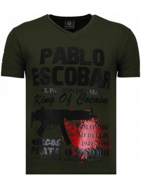 Local Fanatic Pablo escobar narcos rhinestone t-shirt 5782G large