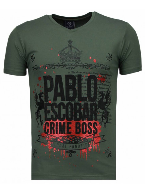 Local Fanatic Pablo escobar boss rhinestone t-shirt 5082G large