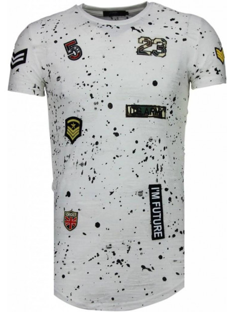 Justing Military patches paint splash t-shirt T09134  / T09179 large