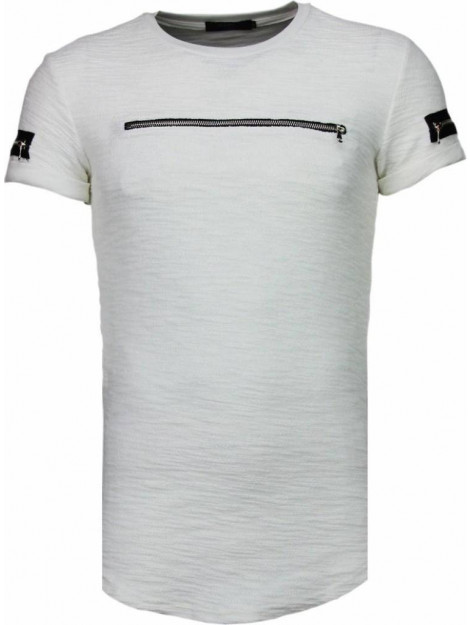 Justing Zipped chest t-shirt T09149W large