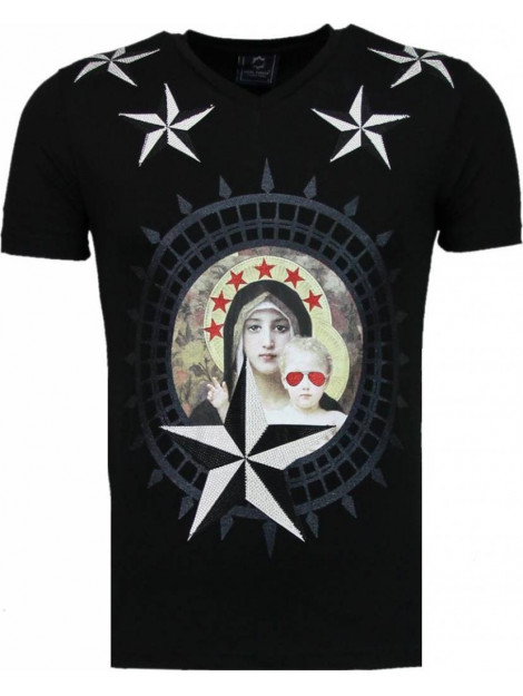 Local Fanatic Holy mary rhinestone t-shirt 5097Z large