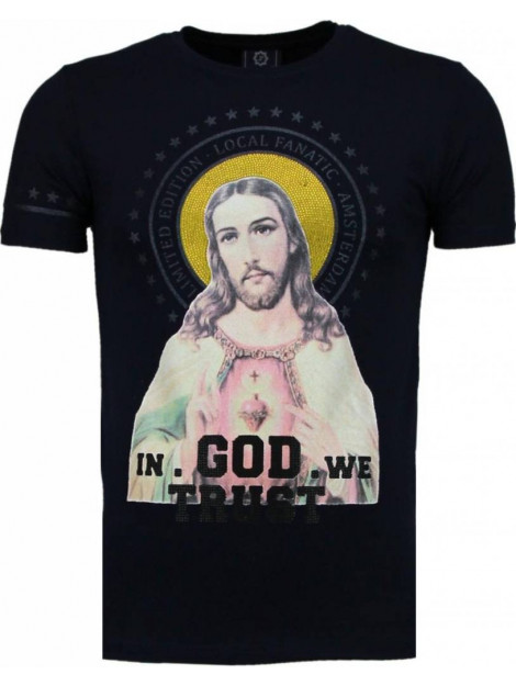Local Fanatic Jezus rhinestone t-shirt 5094N large