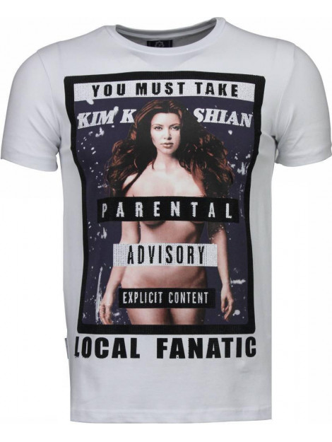 Local Fanatic Kim kardashian rhinestone t-shirt 4779W large