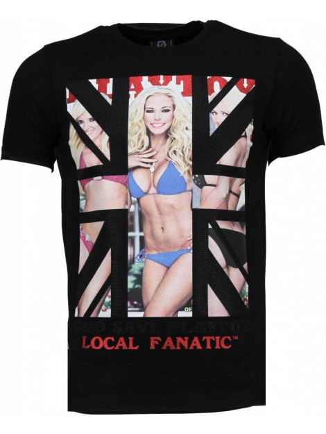 Local Fanatic God save playtoy rhinestone t-shirt 4778Z large