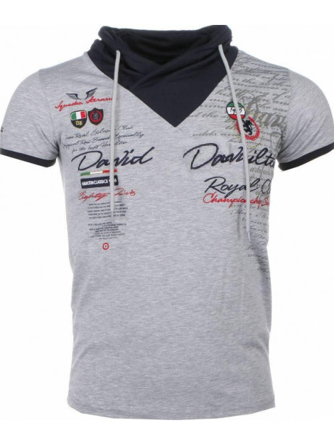 David Copper E t-shirt korte mouwen sjaalkraag 1393G large