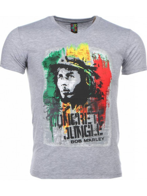 Local Fanatic T-shirt bob marley concrete jungle print 1406G large