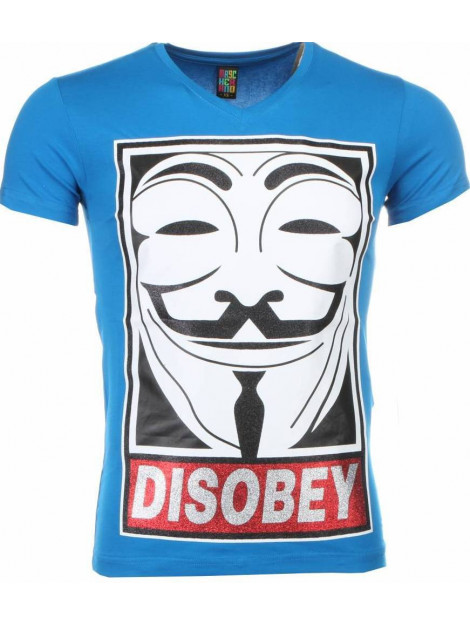 Local Fanatic T-shirt anonymous disobey print 2301B large