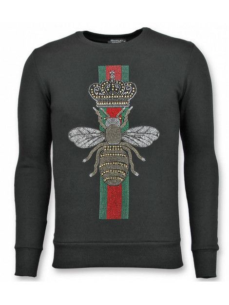 Tony Backer Rhinestone trui master royal color bee sweater UP-ZS001Z large