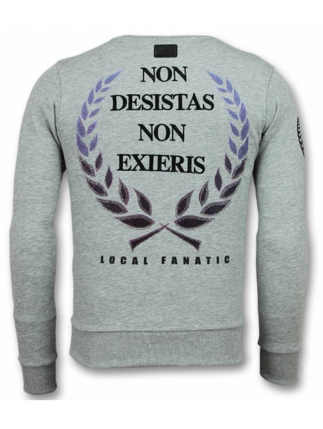 Local Fanatic Doodskop trui skull rhinestone sweater 11-6293G large