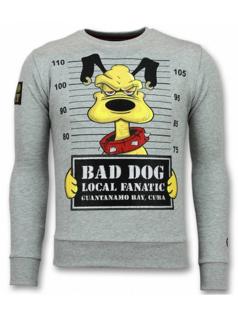 Local Fanatic Bad dog trui cartoon sweater 11-6308G large