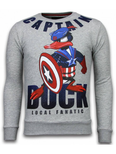 Local Fanatic Captain duck rhinestone sweater 6008G large