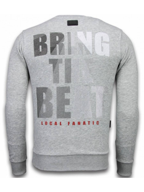 Local Fanatic Skull beat rhinestone sweater 5916G large