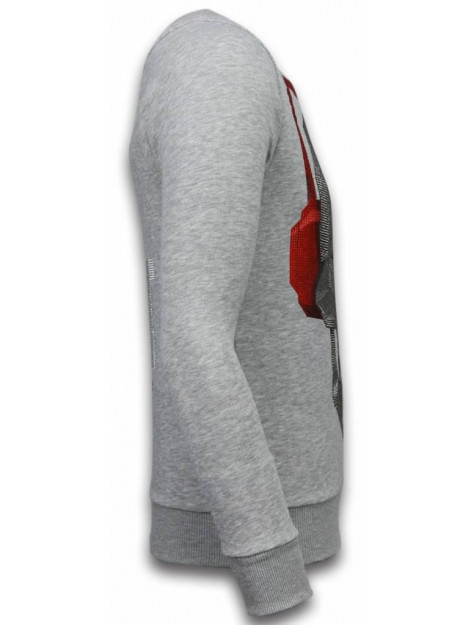 Local Fanatic Skull beat rhinestone sweater 5916G large