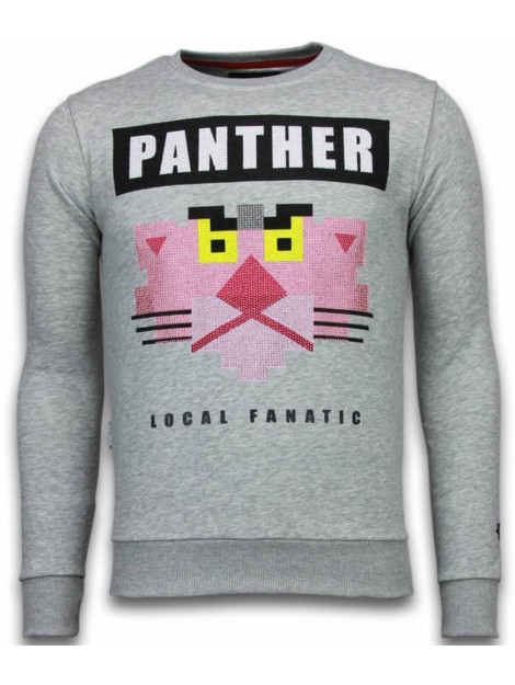 Local Fanatic Panther rhinestone sweater 5915G large