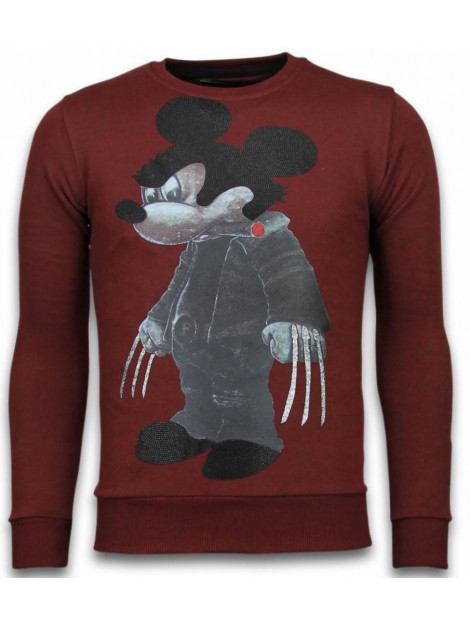 Local Fanatic Bad mouse rhinestone sweater 6174B large