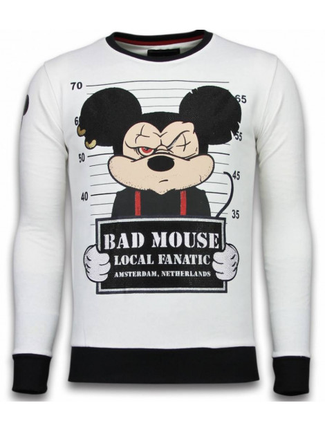 Local Fanatic Bad mouse rhinestone sweater 6080W large