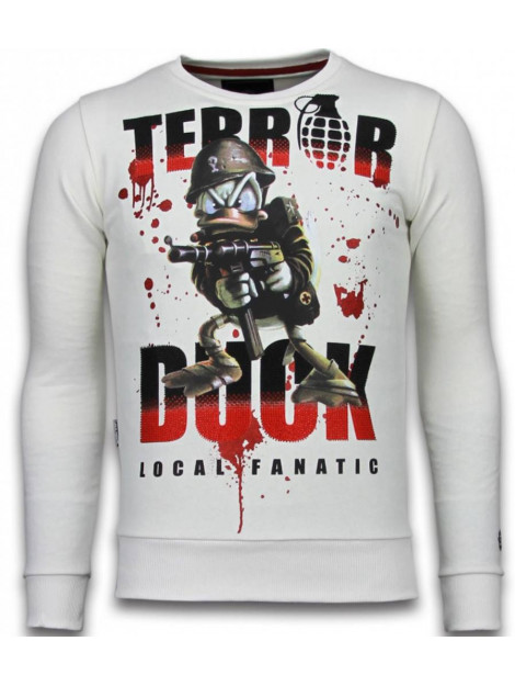 Local Fanatic Terror duck rhinestone sweater 6173W large