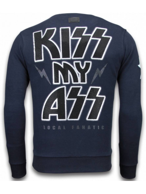 Local Fanatic Kiss my mickey rhinestone sweater 5912N large