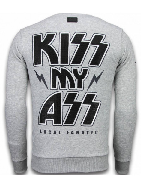 Local Fanatic Kiss my mickey rhinestone sweater 5912G large