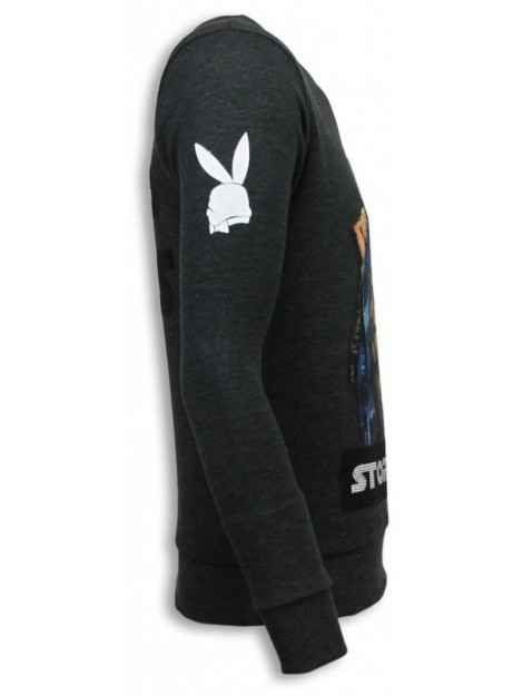 Local Fanatic Stormbitch rhinestone sweater 5911A large