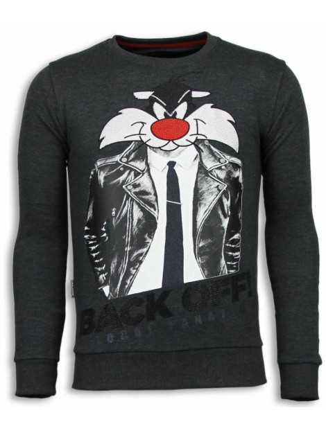 Local Fanatic Pussy cat rhinestone sweater 5914A large