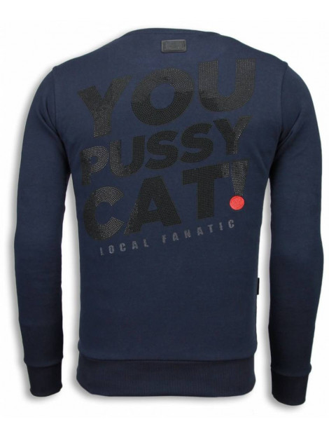 Local Fanatic Pussy cat rhinestone sweater 5914B large