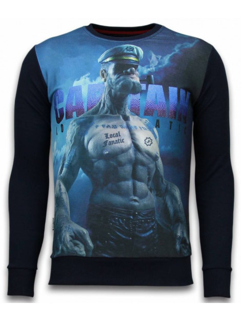 Local Fanatic The sailor man digital rhinestone sweater 6037B large