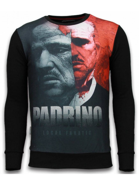 Local Fanatic El padrino two faced digital rhinestone sweater 6039Z large