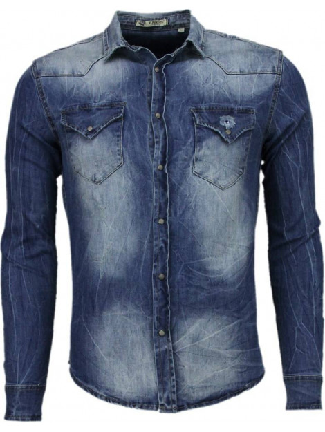 Enos Denim slim fit lange mouwen CJ-L-9020 large