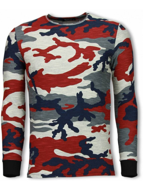 Tony Backer Army shirt zipped back long fit sweater L-7112B large