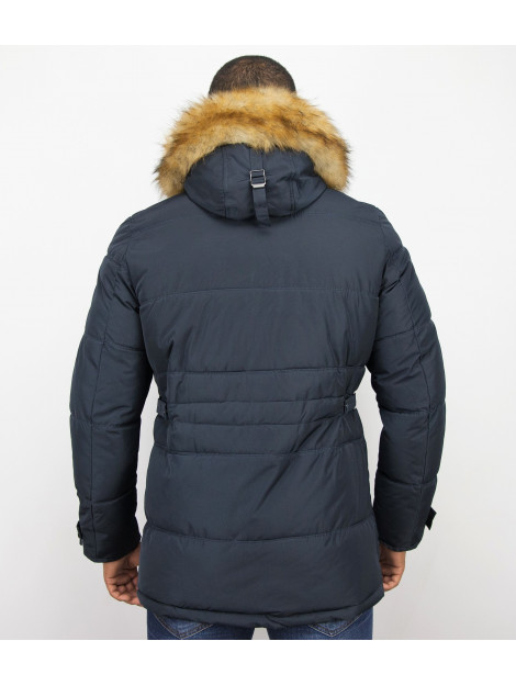 Enos Lange winterjas met bontkraag PI-8667Z large