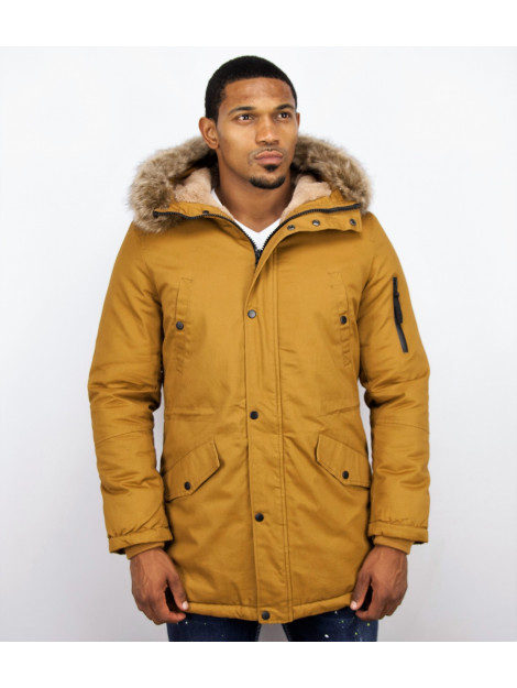 Enos Lange winterjas met bontkraag CA-7023GL | CA-7105GL large