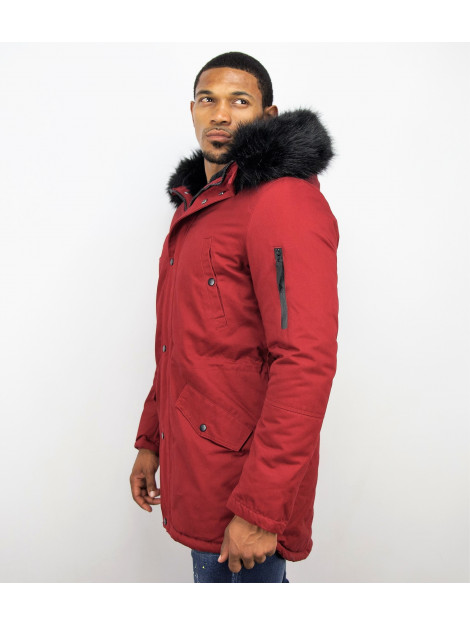 Enos Lange winterjas met bontkraag CA-7023B  | CA-7105B large