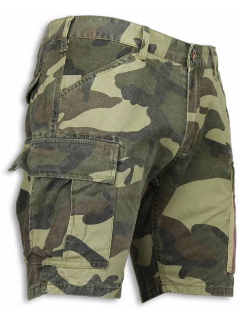 Bread & Buttons Korte broeken slim fit camouflage shorts 3717#LG large