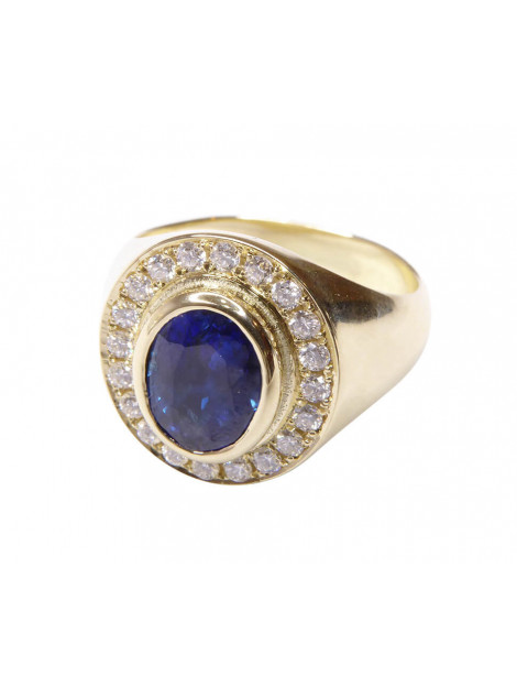 Atelier Christian Gouden ring met saffier en diamanten 23U937-0464JC large