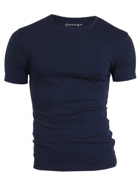 Garage Basis t-shirt ronde hals bodyfit blauw 201-400 large