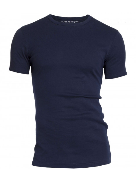 Garage Basis t-shirt ronde hals semi bodyfit blauw 301-400 large