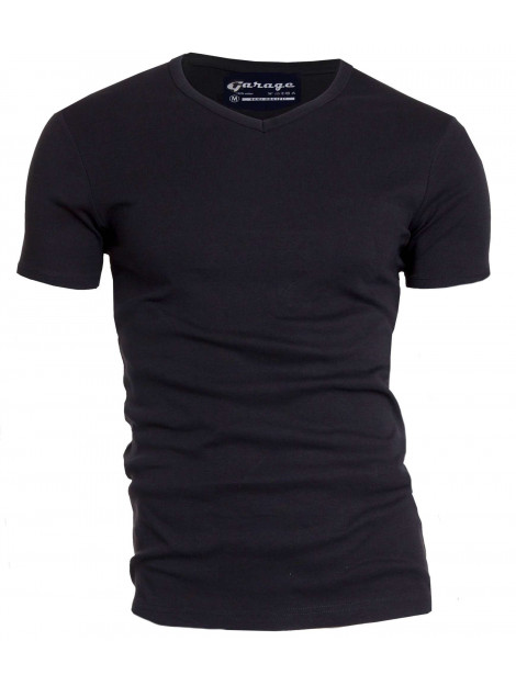 Garage Basis t-shirt v-hals semi bodyfit zwart 302-200 large