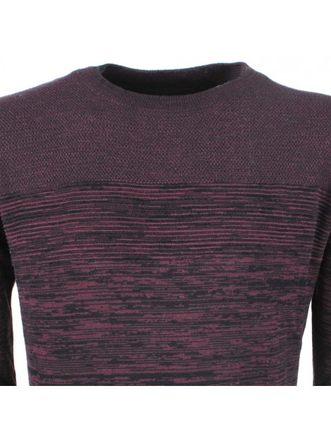 Twinlife heren design trui gestreept bordeaux Twinlife Heren Design trui Gestreept Bordeaux Rood